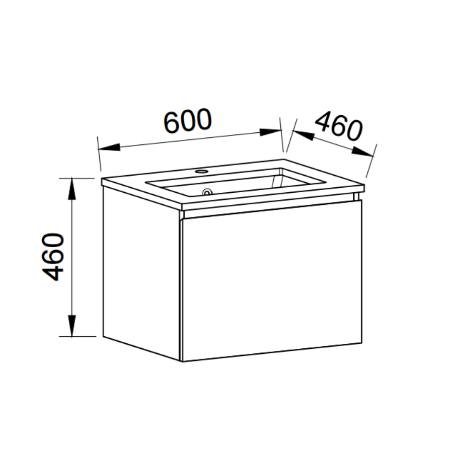 Timberline DAKOTA Wall Hung Vanity (All Sizes)