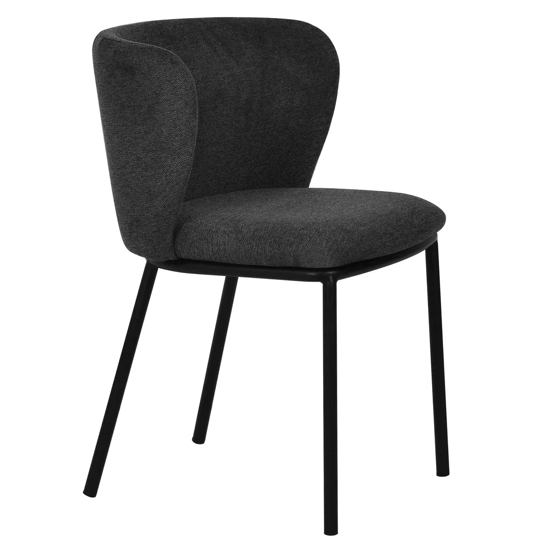 Calibre CDC8168-FH Fabric Dining Chair - Charcoal Grey (Set of 2)