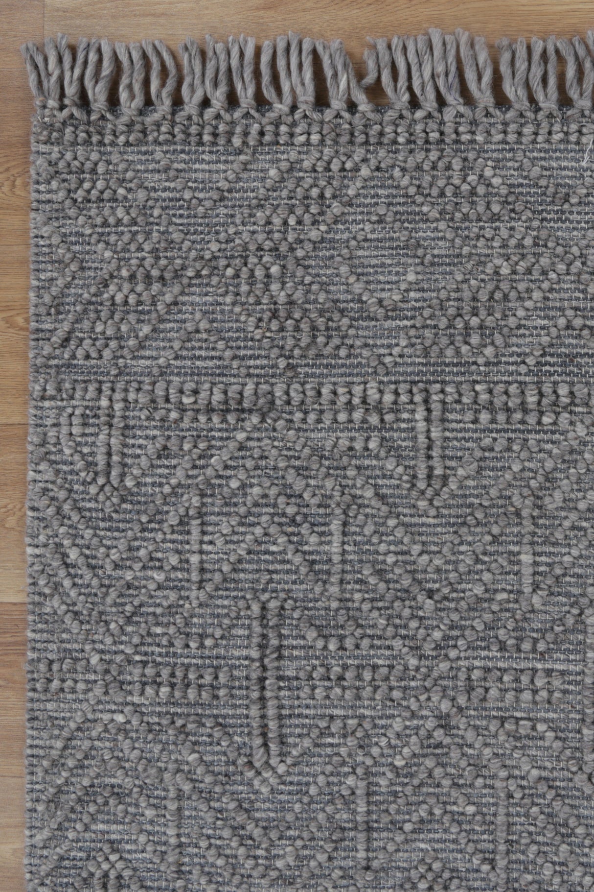 Diego Tribal Grey Multi Wool Rug - DIEG02