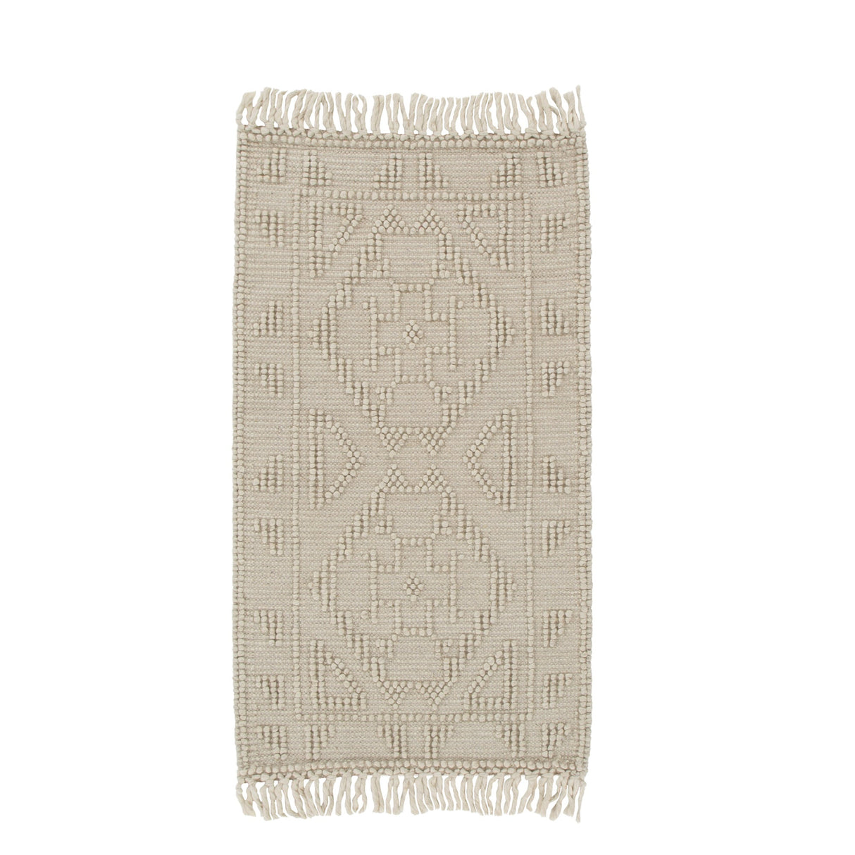 Diego Ornamental Beige Wool Rug - DIEG03