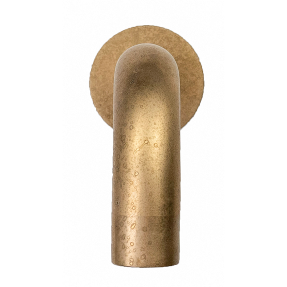 LVB Mica Bath Spout - 220mm Curved Spout - Living Brass