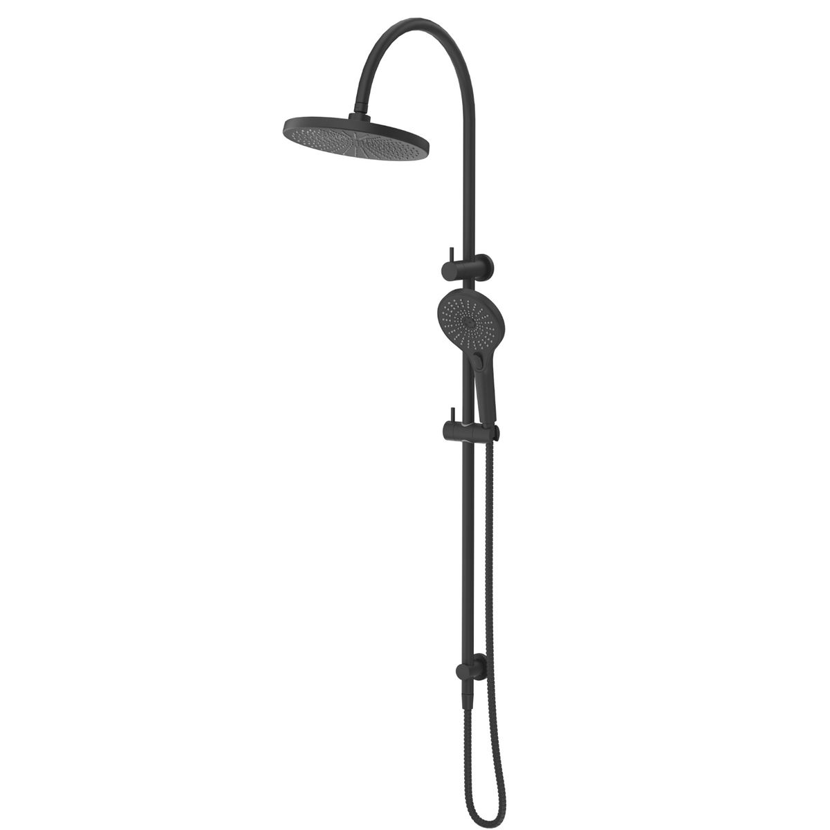 Mica Gooseneck Dual Shower Rail