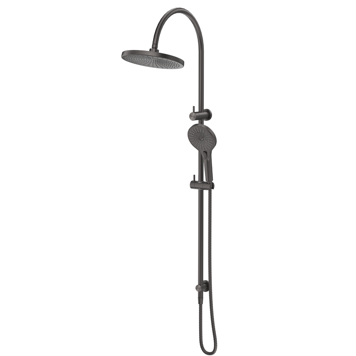 Mica Gooseneck Dual Shower Rail