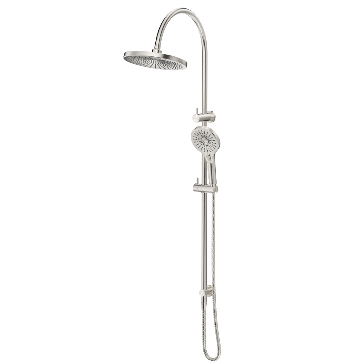 Mica Gooseneck Dual Shower Rail
