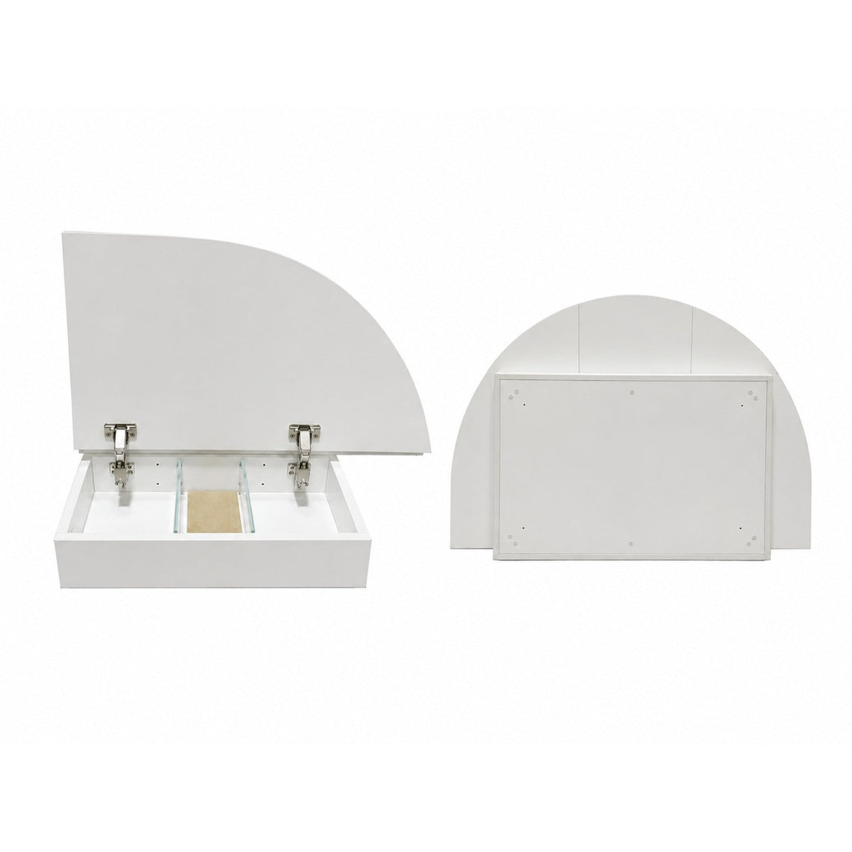 DUNE 1200mm Half Moon Frameless Shaving Cabinet