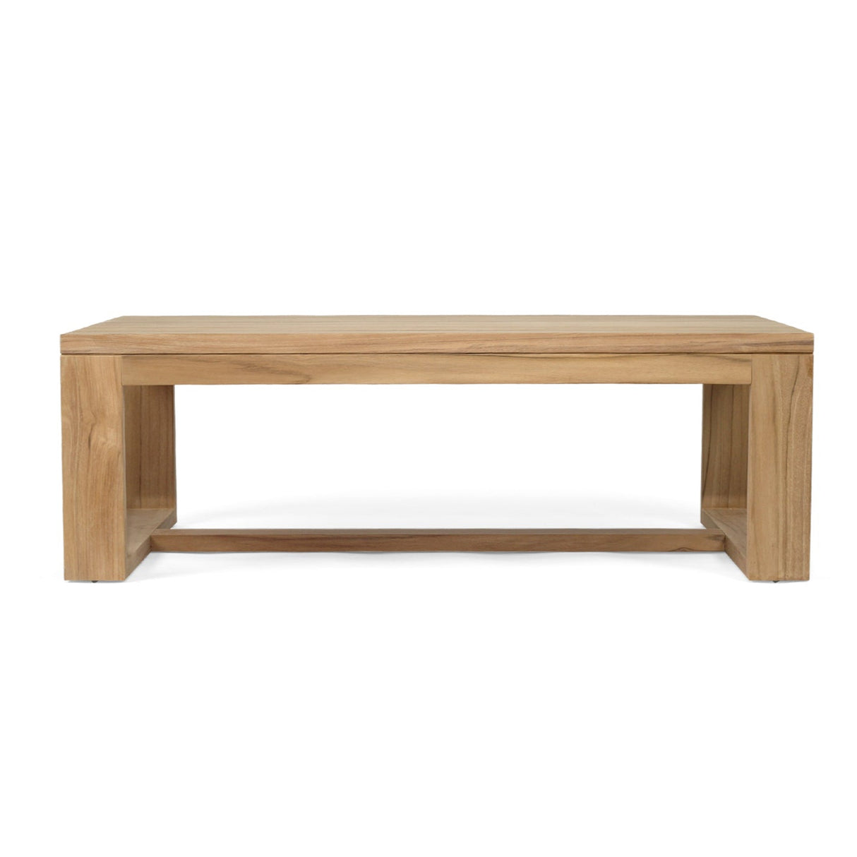 Duo Island Outdoor Teak Coffee Table – High - 0.40m