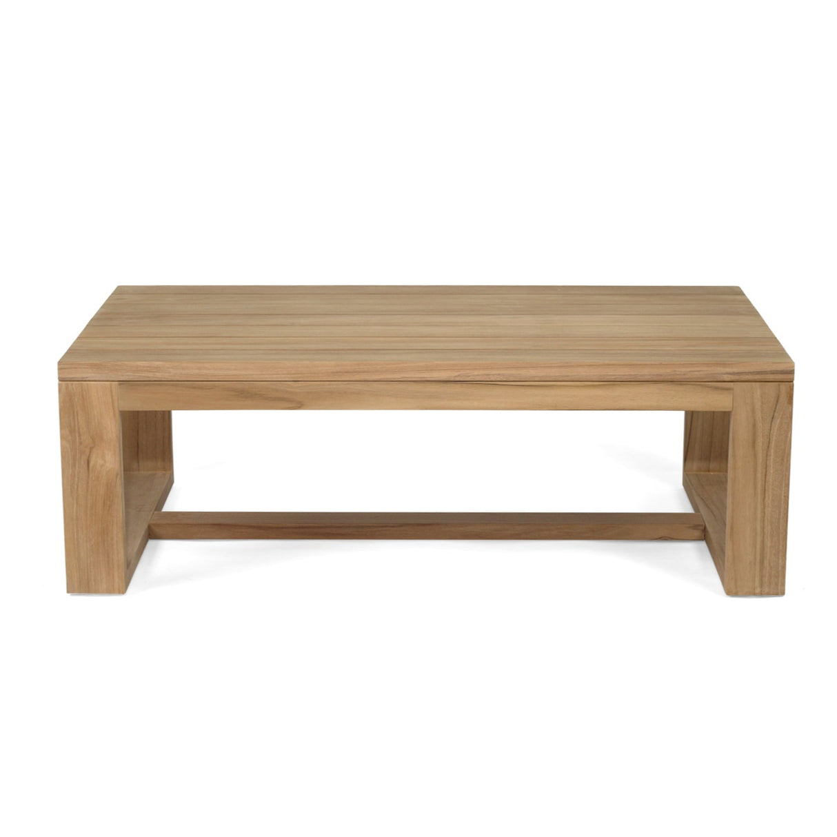Duo Island Outdoor Teak Coffee Table – High - 0.40m