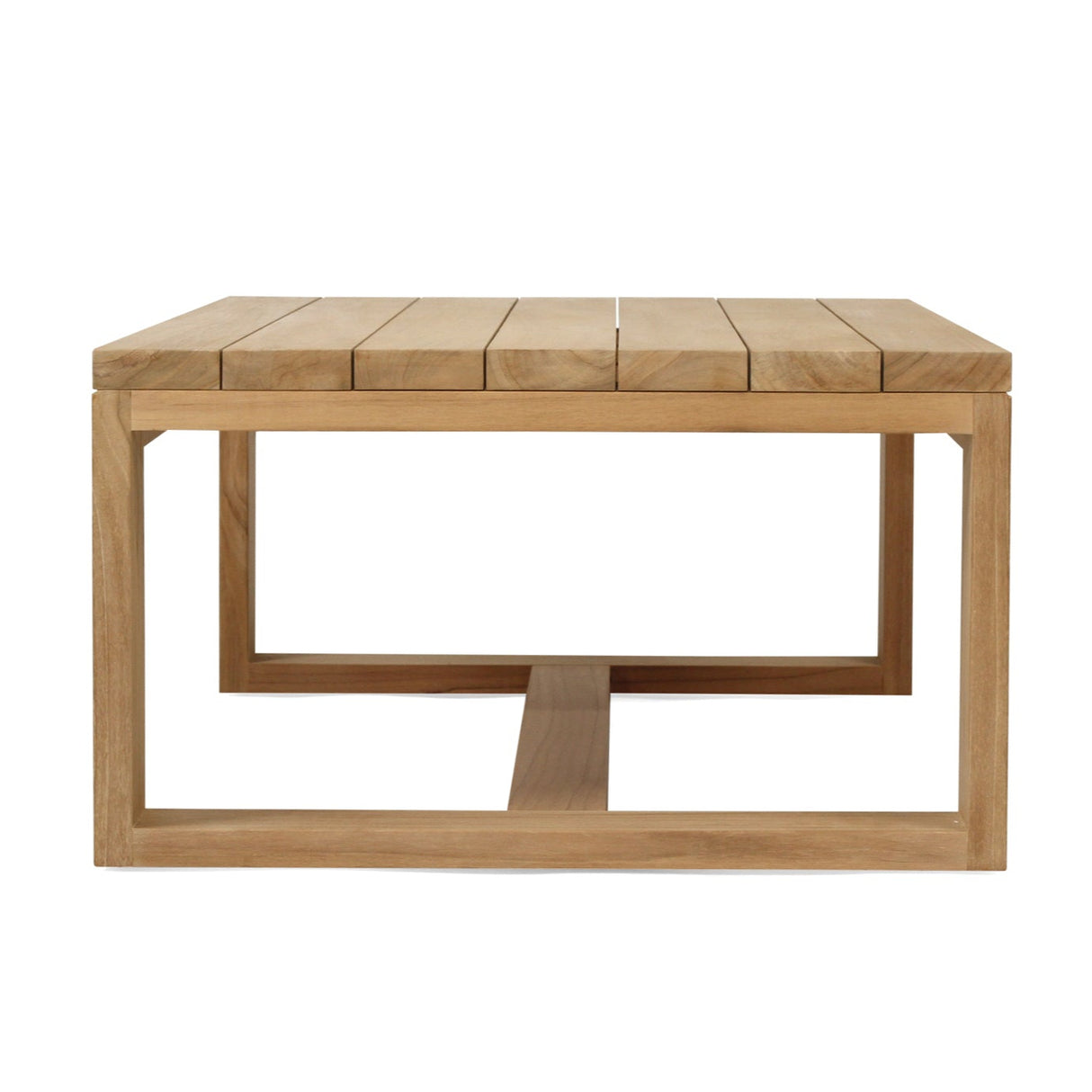 Duo Island Outdoor Teak Coffee Table – High - 0.40m