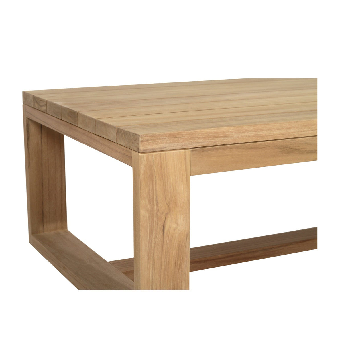 Duo Island Outdoor Teak Coffee Table – High - 0.40m