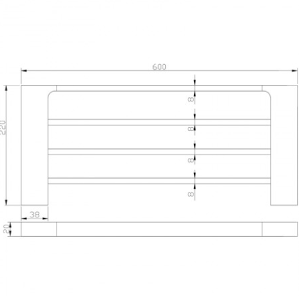 Eden Towel Shelf 600mm