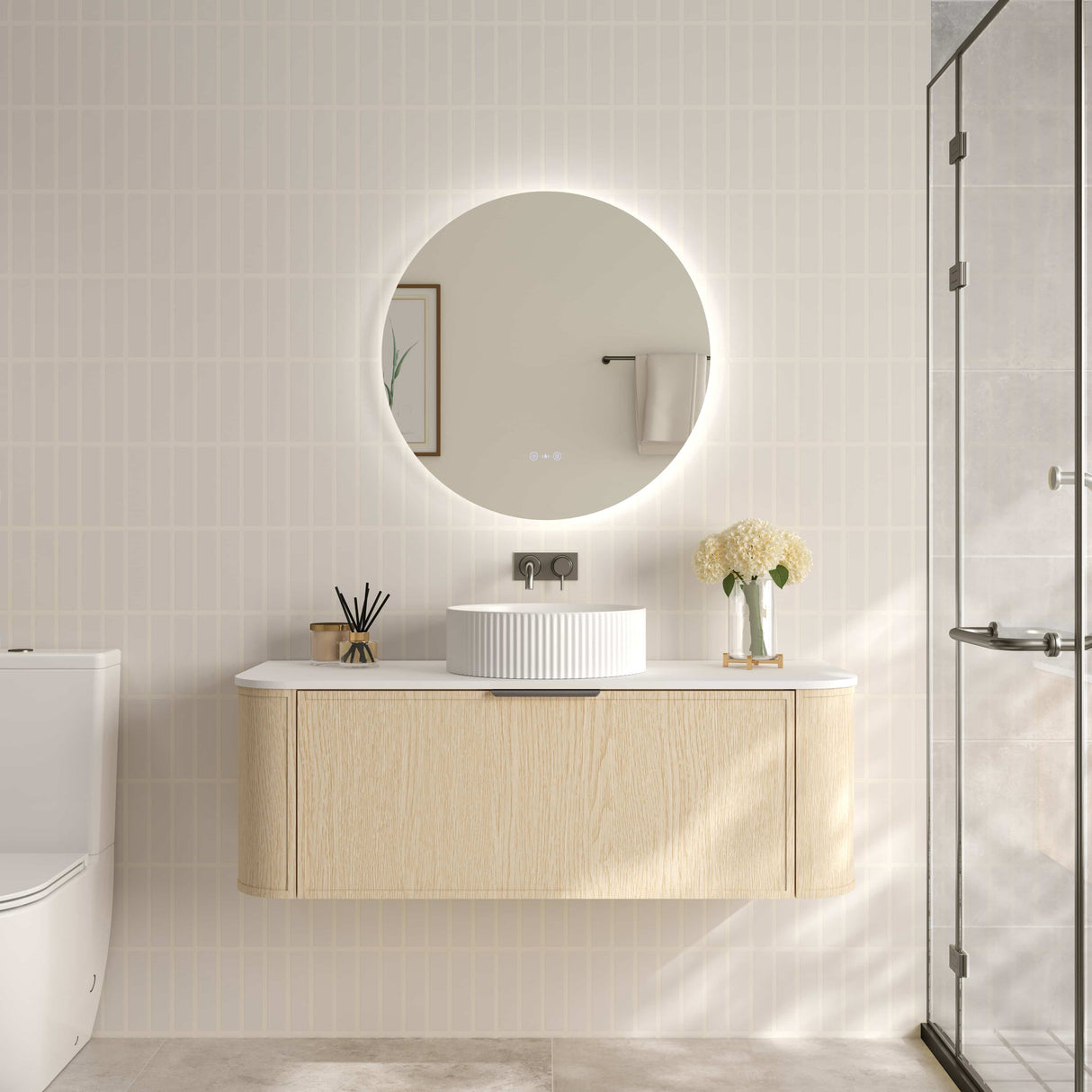 ELVA Wall Hung Vanity Natural Oak
