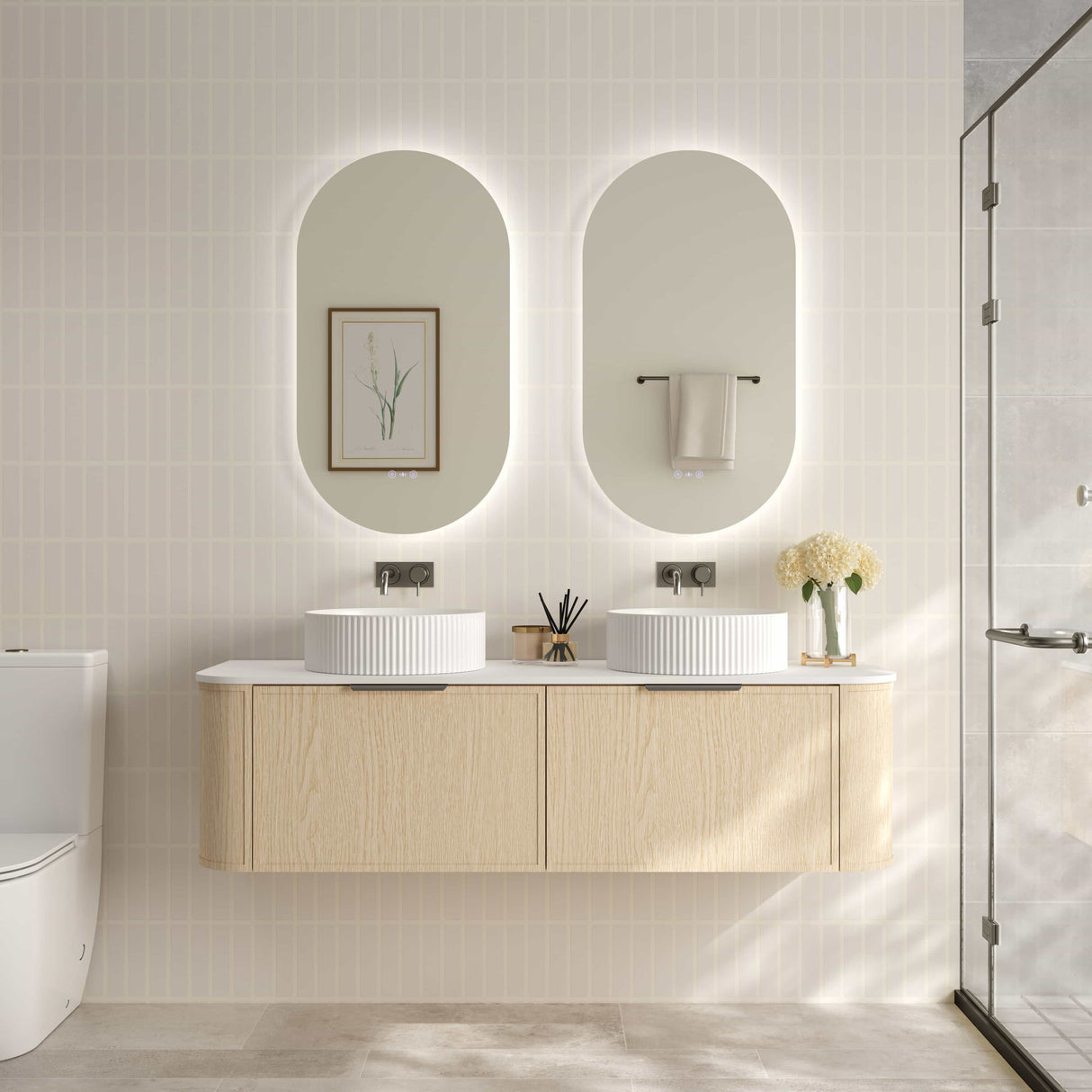 ELVA Wall Hung Vanity Natural Oak