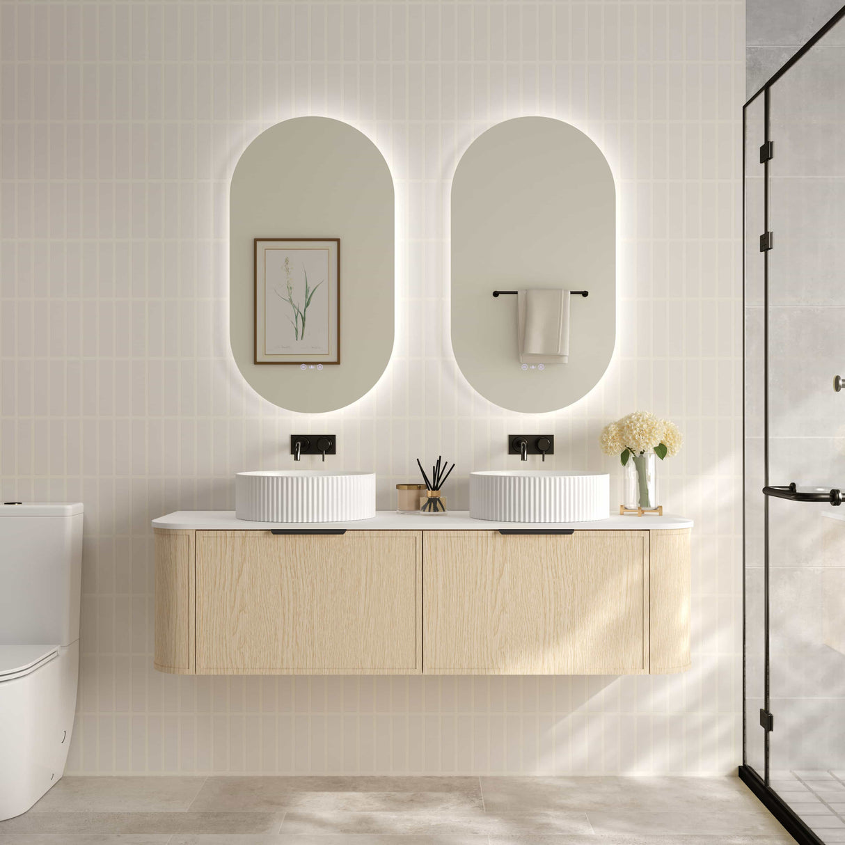 ELVA Wall Hung Vanity Natural Oak