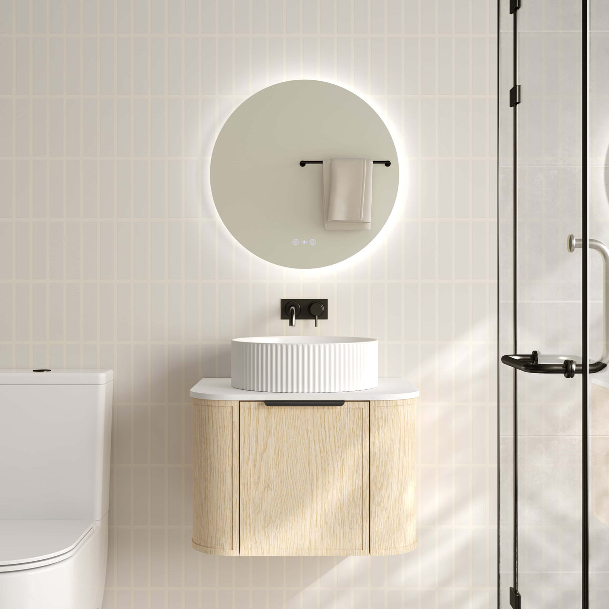 ELVA Wall Hung Vanity Natural Oak