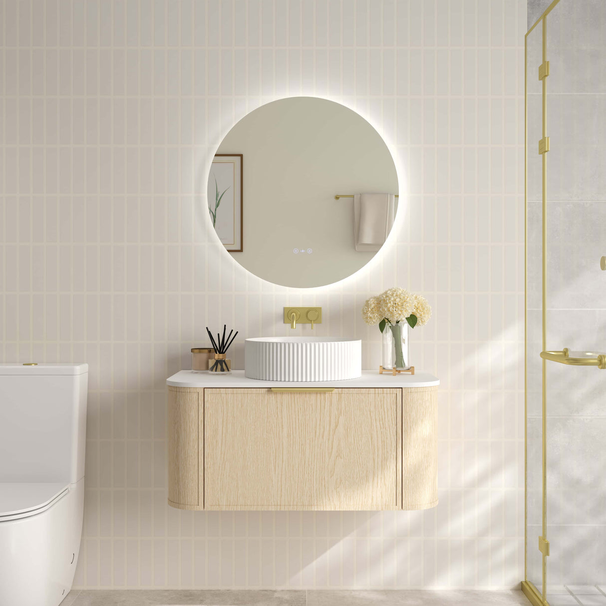 ELVA Wall Hung Vanity Natural Oak