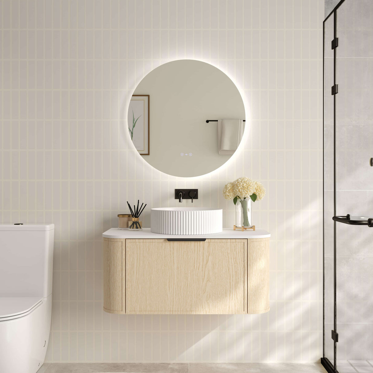 ELVA Wall Hung Vanity Natural Oak