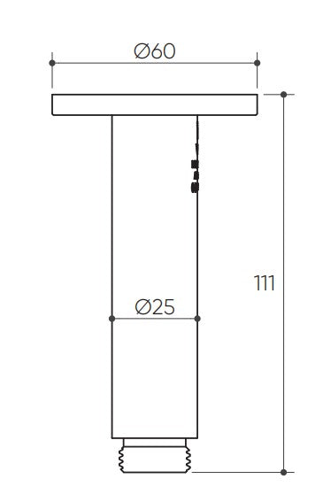Elanna Ceiling Arm 100 drawing