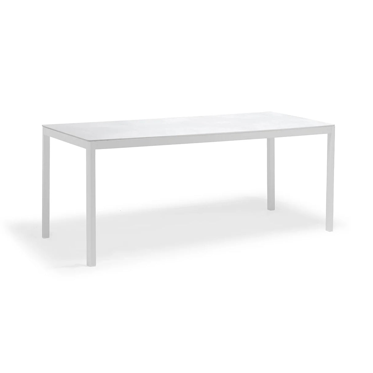 Ella Outdoor Aluminium Dining Table with Ceramic Glass Top 180 cm in Charcoal/Taupe/White