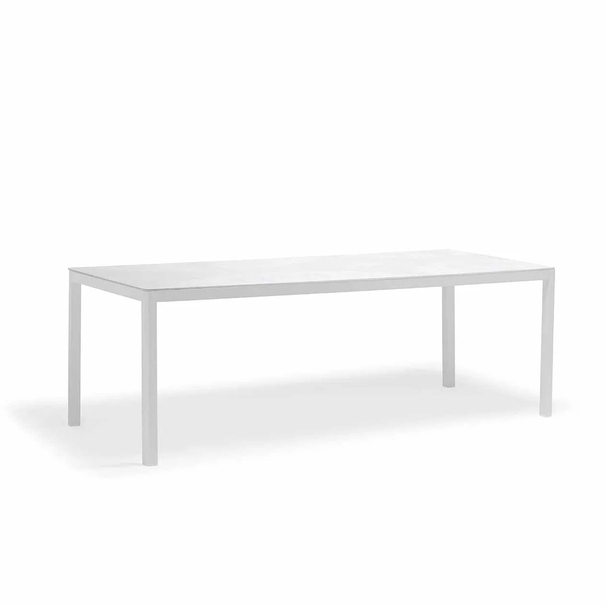 Ella Outdoor Aluminium Dining Table with Ceramic Glass Top 180 cm in Charcoal/Taupe/White