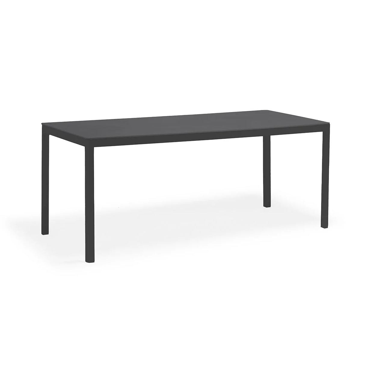 Ella Outdoor Aluminium Dining Table with Ceramic Glass Top 180 cm in Charcoal/Taupe/White
