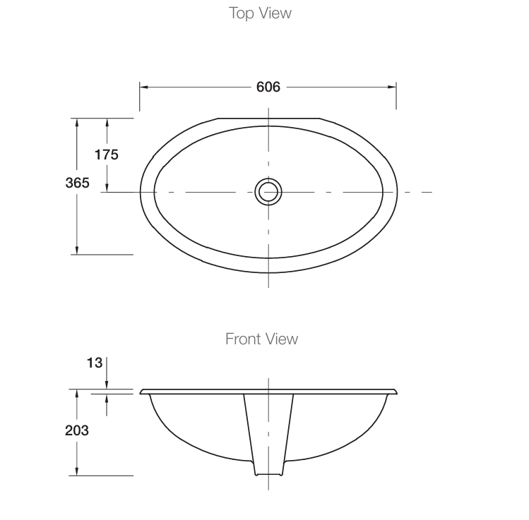 KOHLER Empress Bouquet™ Vintage Under Counter Basin Oval (606x365x203mm)