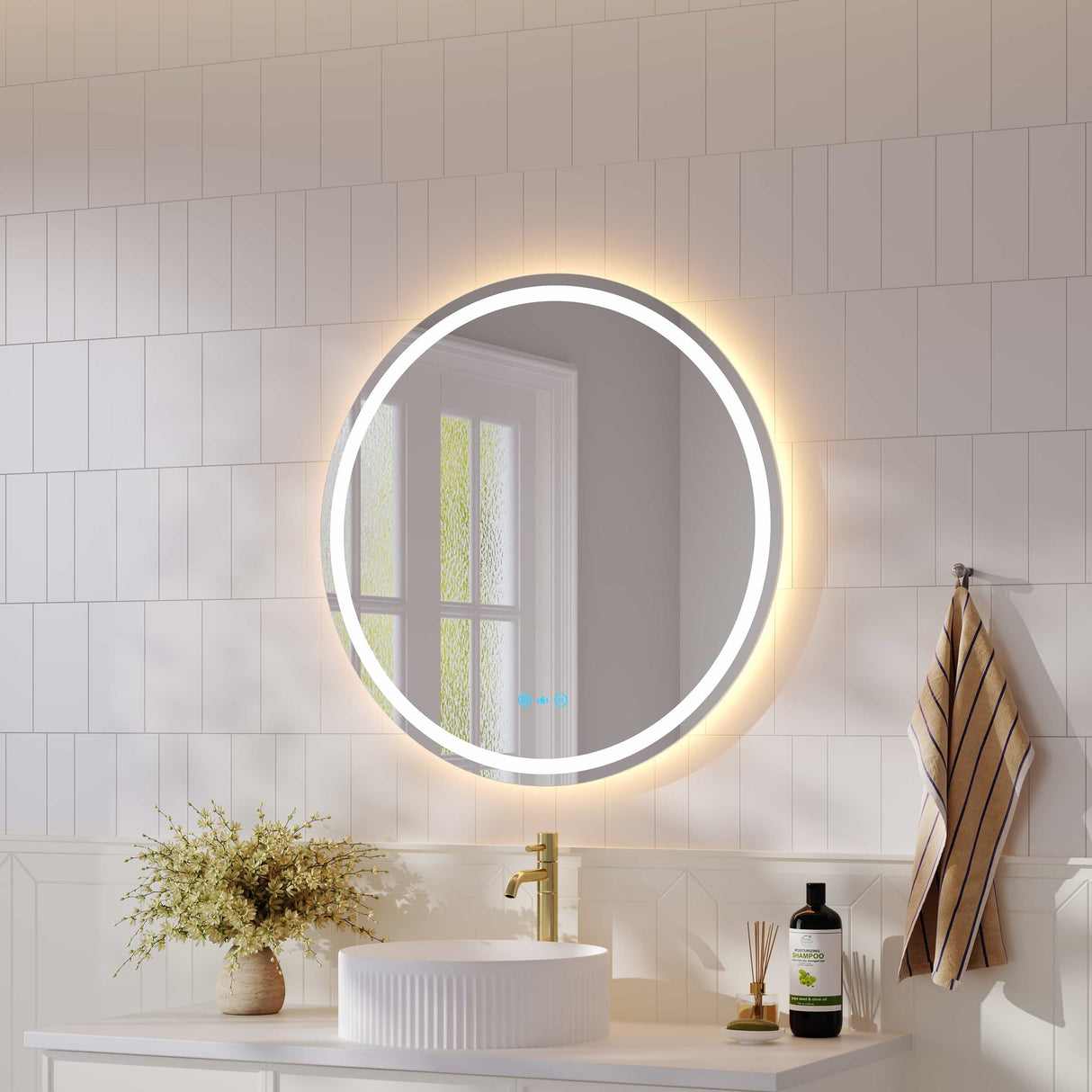 FREYA LED Round Frameless Mirror (600/ 750/ 900mm)