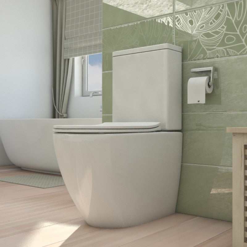 Alexander-R Rimless Nano-Glaze Toilet Suite (Gloss White)
