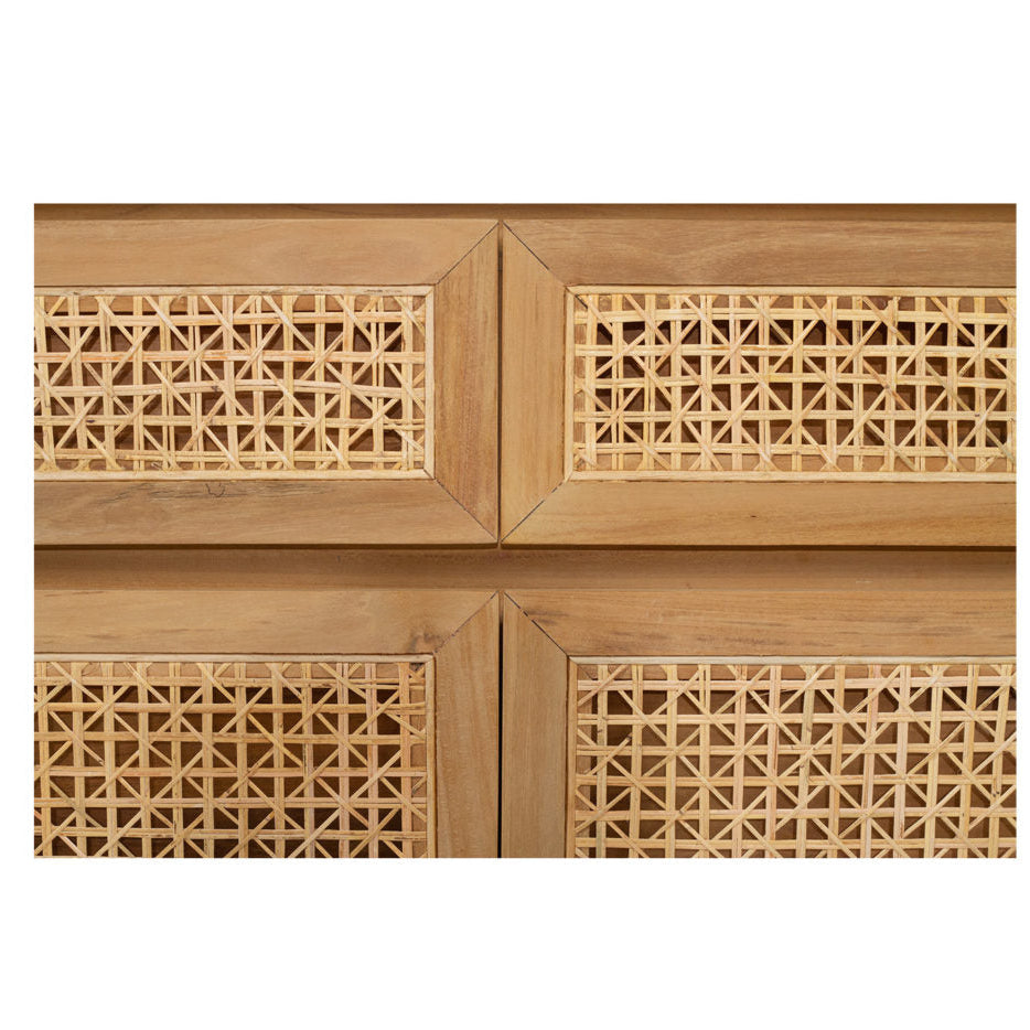 Fern Chest Of Teak Drawers - Eight Drawers - 1.5m