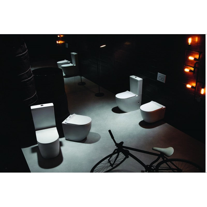 Flay-R Rimless Nano Glaze Wall Hung Toilet (Gloss White)