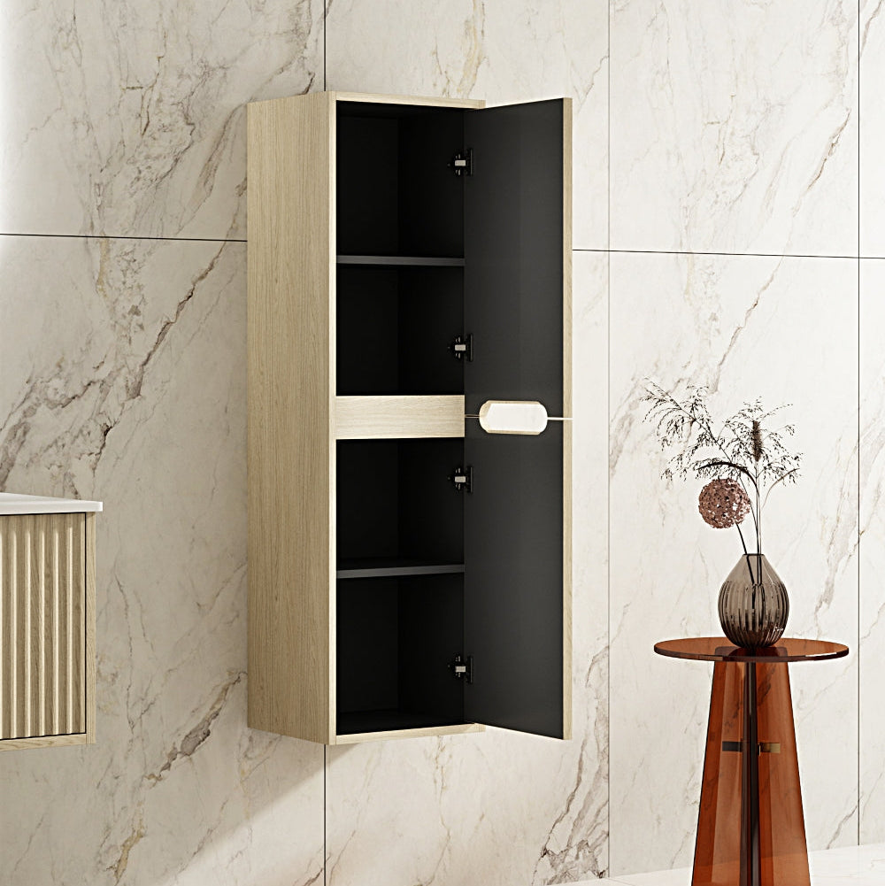 Fluted Rhea Tall Boy Natural Oak