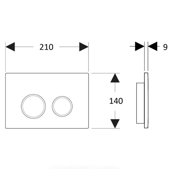 Round Black Button for G3005AA (Matte Black)