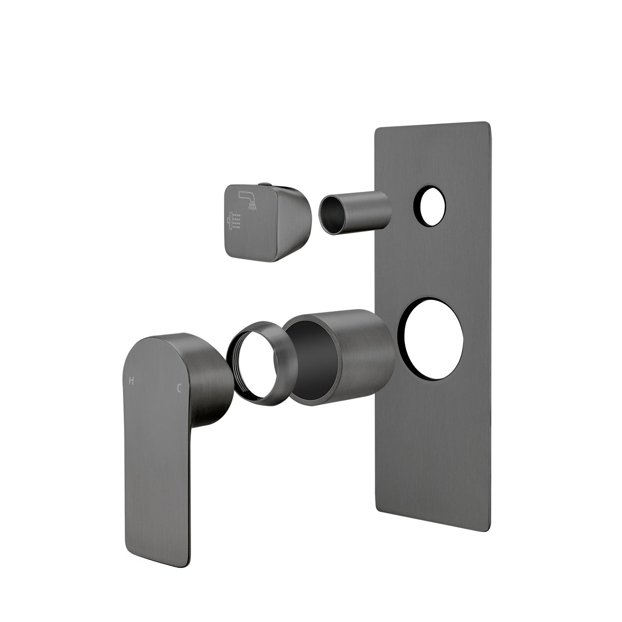 VOG Diverter Mixer - Brushed Gun Metal