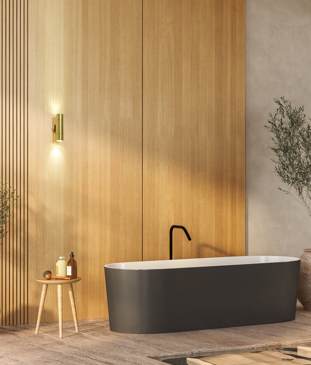 GU10 Exterior Wall Pillar Spot Lights (Solid Polished Brass) IP65