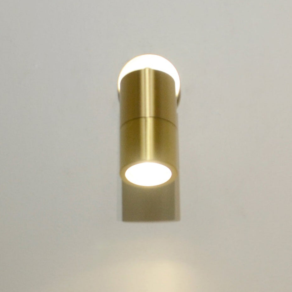 GU10 Exterior Wall Pillar Spot Lights (Solid Polished Brass) IP65