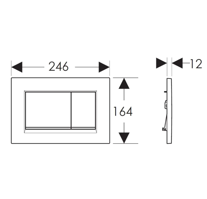 Geberit Sigma30 Flush Plate - Matt White Finish, White Trim