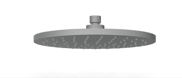 Otus Round Overhead Shower 200mm - Brushed Gun Metal