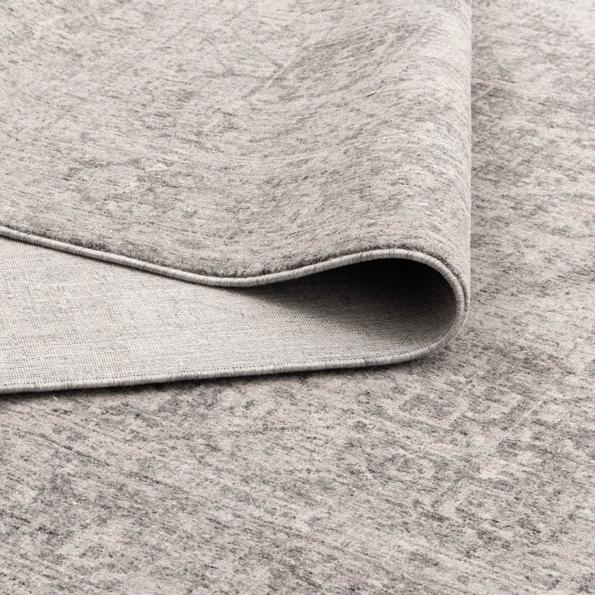 Heritage Distressed Medallion Grey Rug - H103: (Different Tassel)