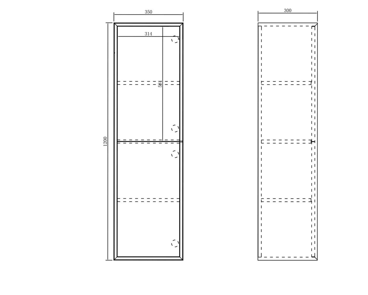 HAVANA Tall Boy 1200mm Sable Walnut