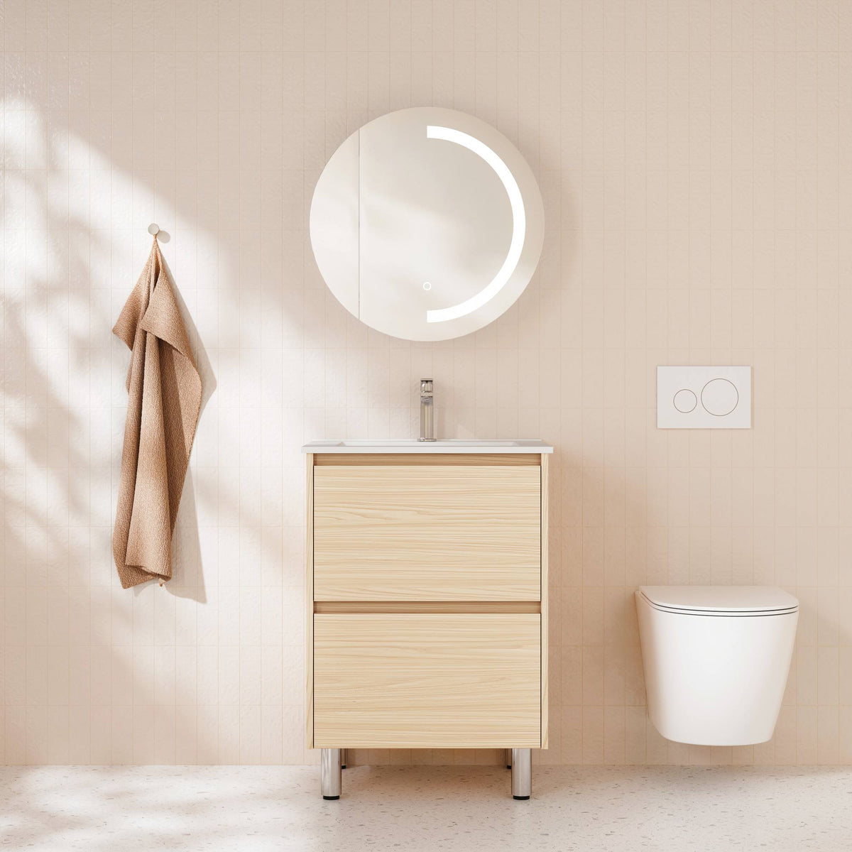 Hera Floor Standing Vanity-Tas Oak-600-750-900-1200-1500mm