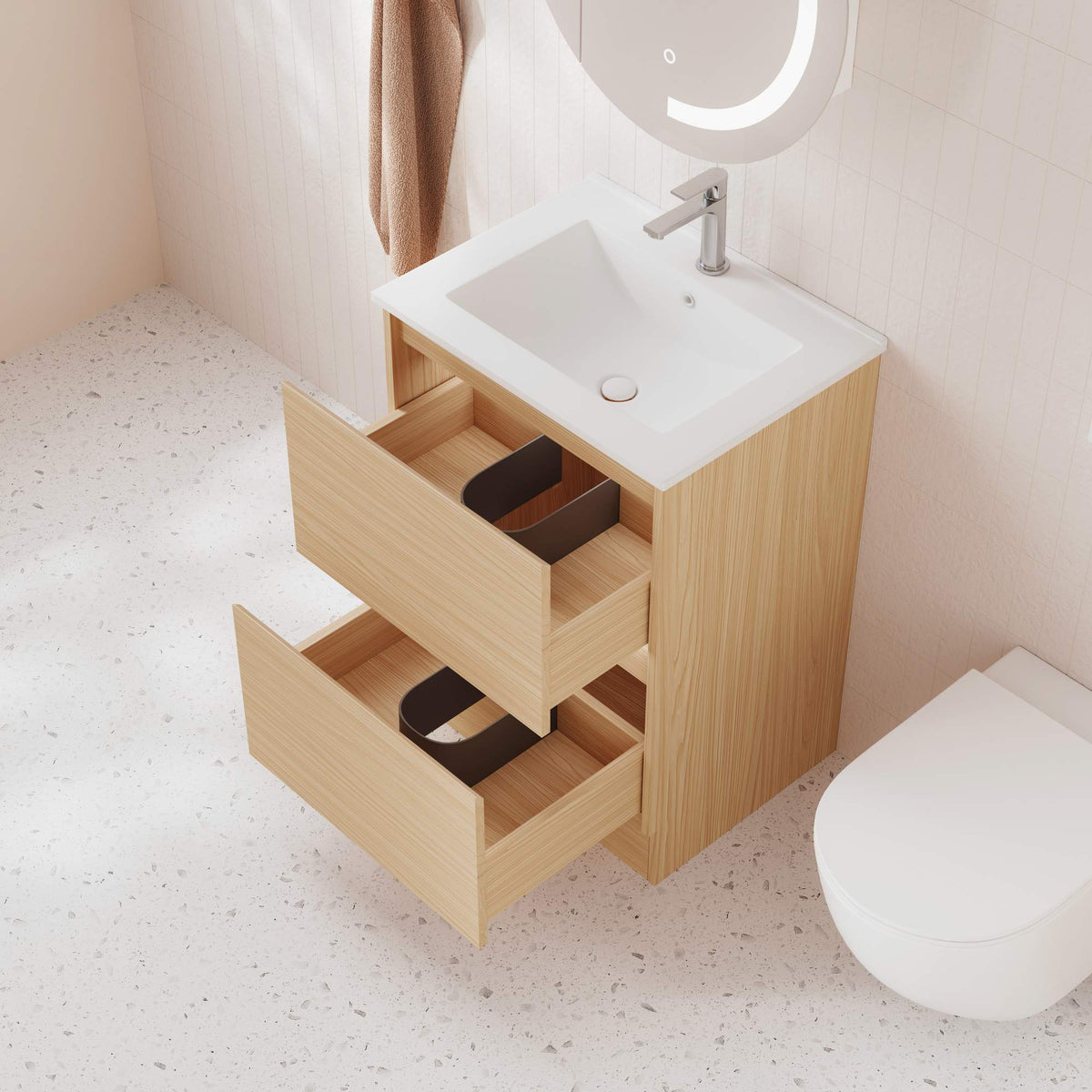 Hera Floor Standing Vanity-Tas Oak-600-750-900-1200-1500mm