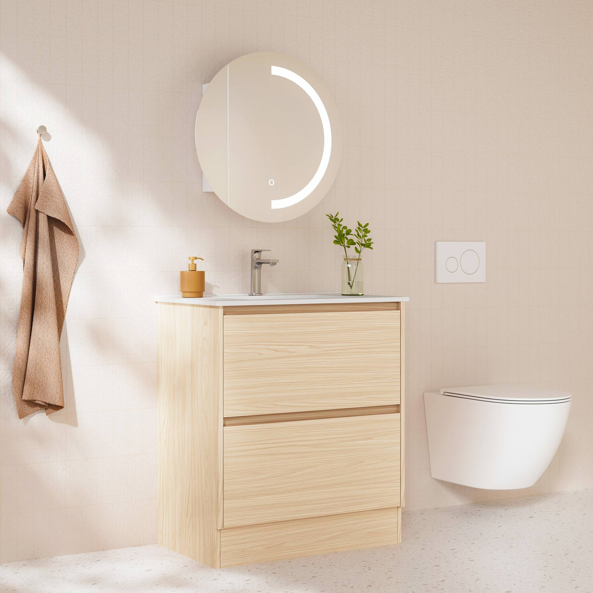Hera Floor Standing Vanity-Tas Oak-600-750-900-1200-1500mm
