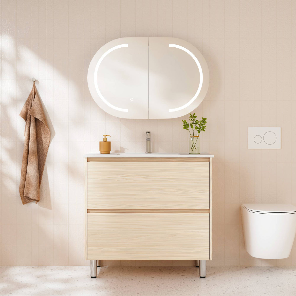 Hera Floor Standing Vanity-Tas Oak-600-750-900-1200-1500mm