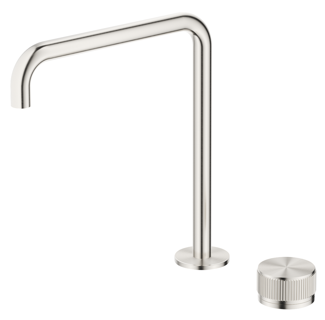 Mica fluted soft-square hob sink/basin mixer set