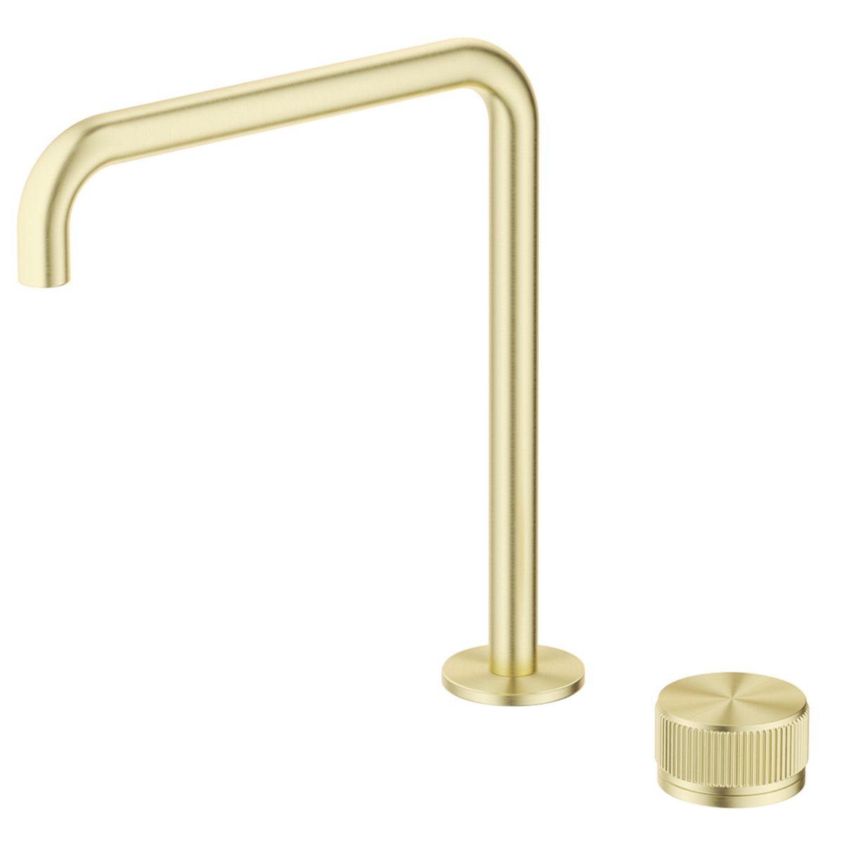 Mica fluted soft-square hob sink/basin mixer set