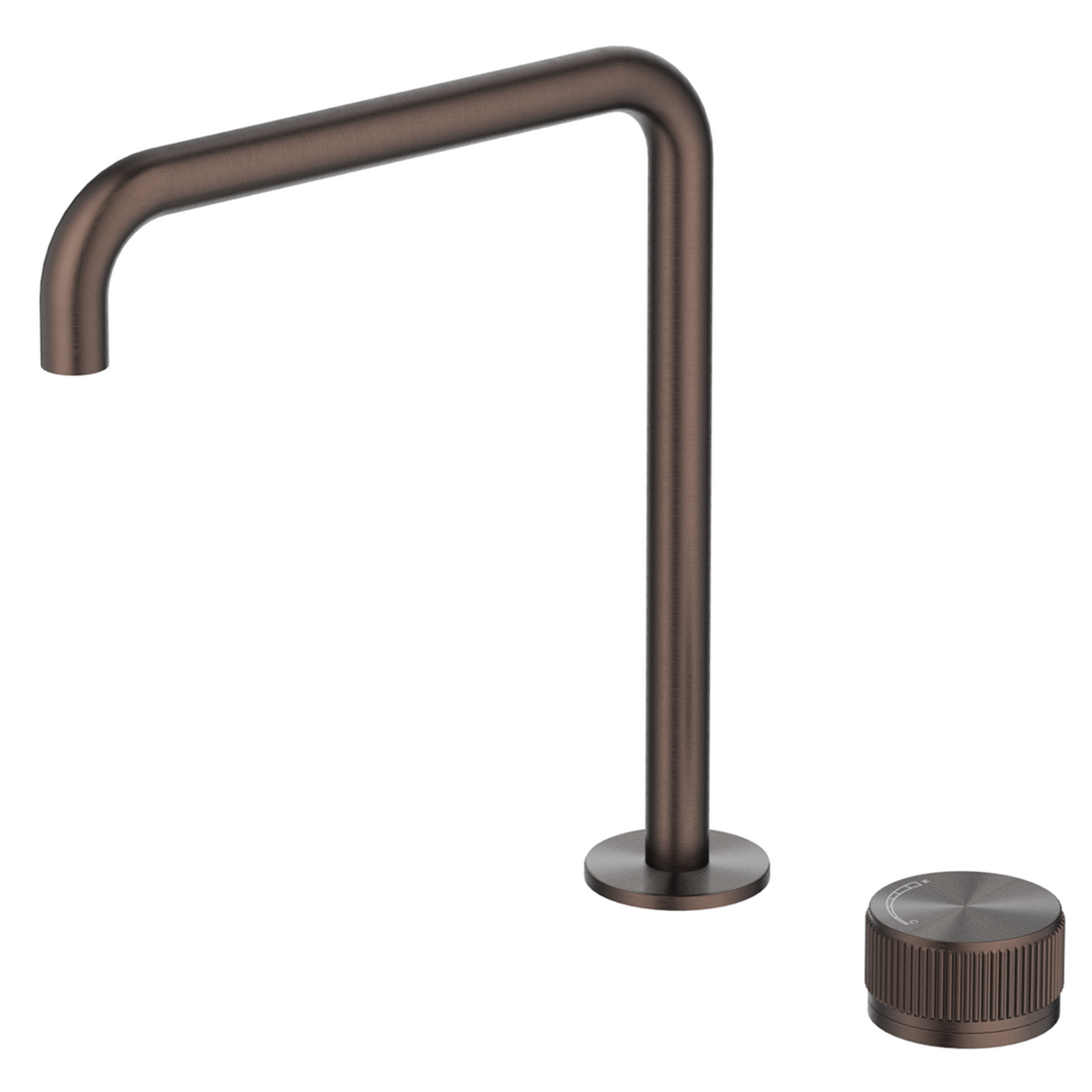 Mica fluted soft-square hob sink/basin mixer set