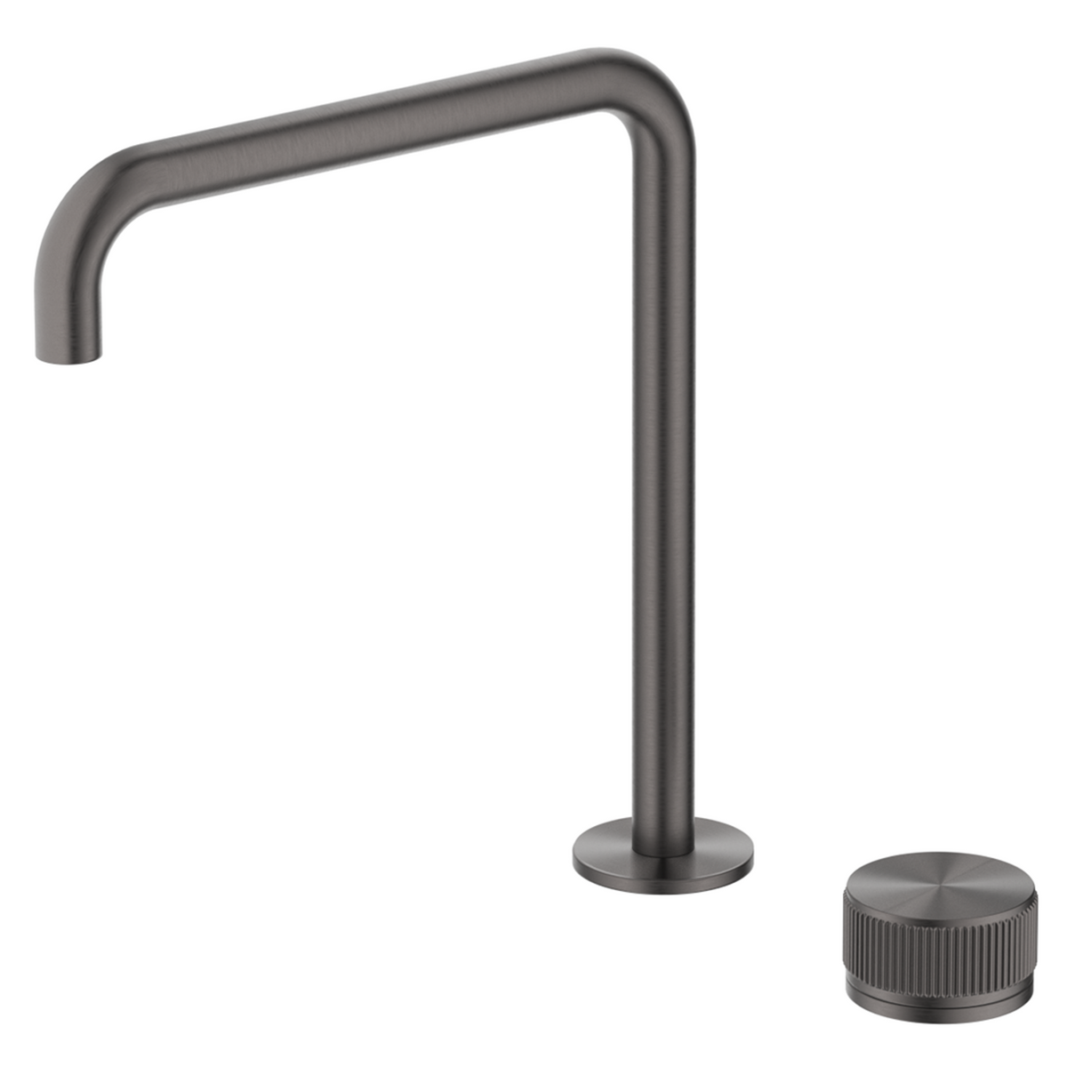 Mica fluted soft-square hob sink/basin mixer set