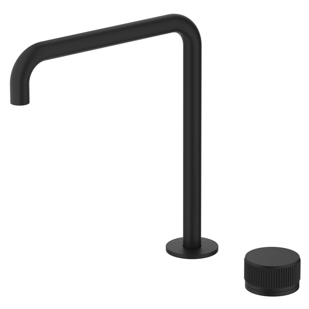 Mica fluted soft-square hob sink/basin mixer set