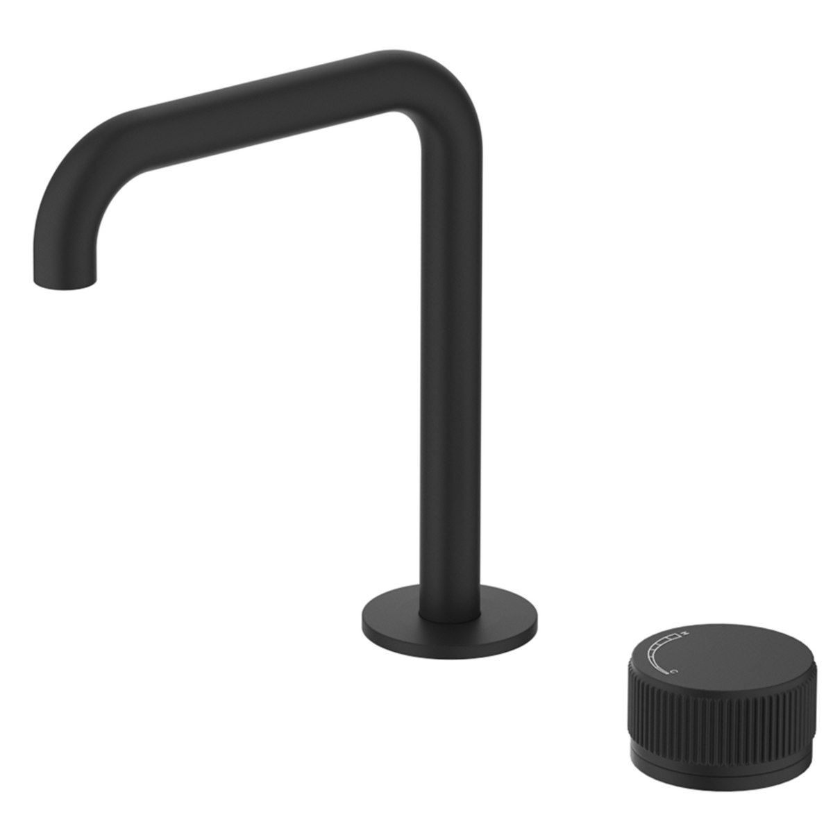 Mica Fluted Soft-Square Hob Basin Mixer Set