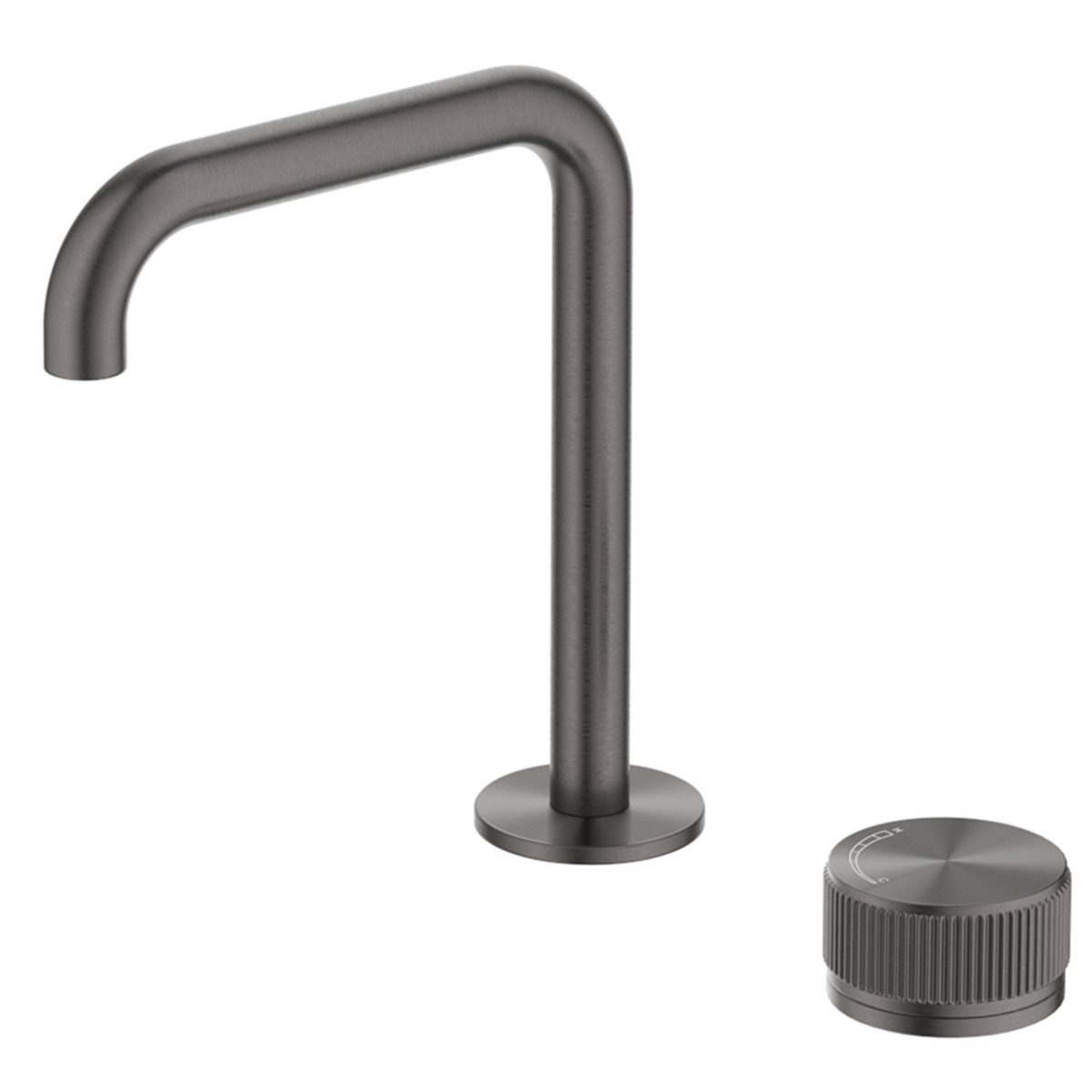 Mica Fluted Soft-Square Hob Basin Mixer Set