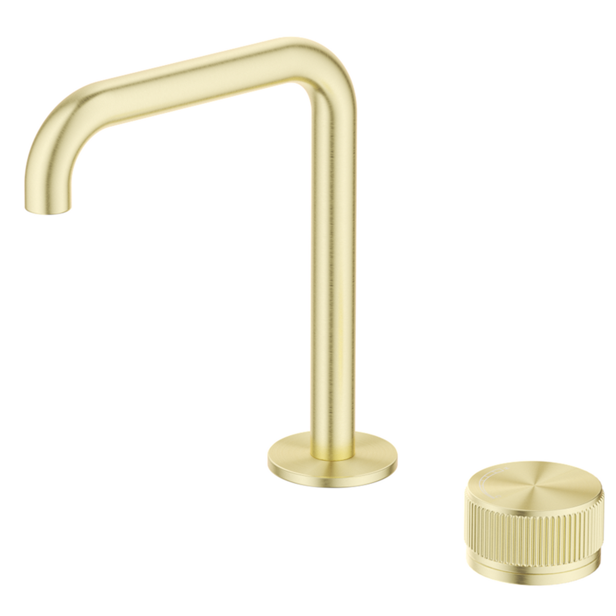 Mica Fluted Soft-Square Hob Basin Mixer Set